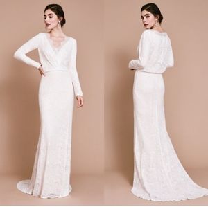 Tadashi Shoji Long Sleeve Lace Wedding Dress